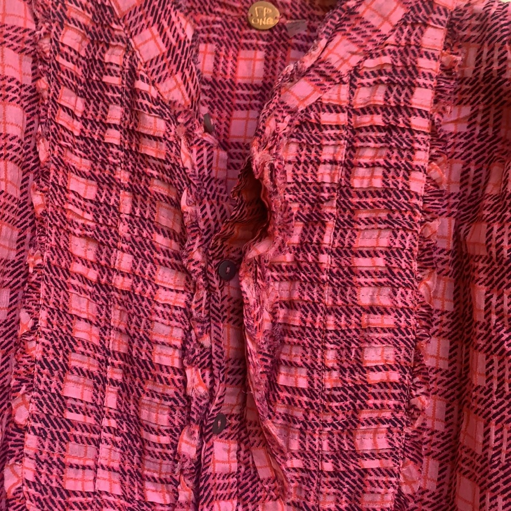 Free People Plaid Miles Tuxedo Shirt NWT - Picture 7 of 15